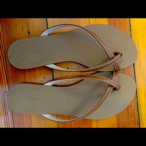 Banana Republic Brown Leather Flip Flop Sandal